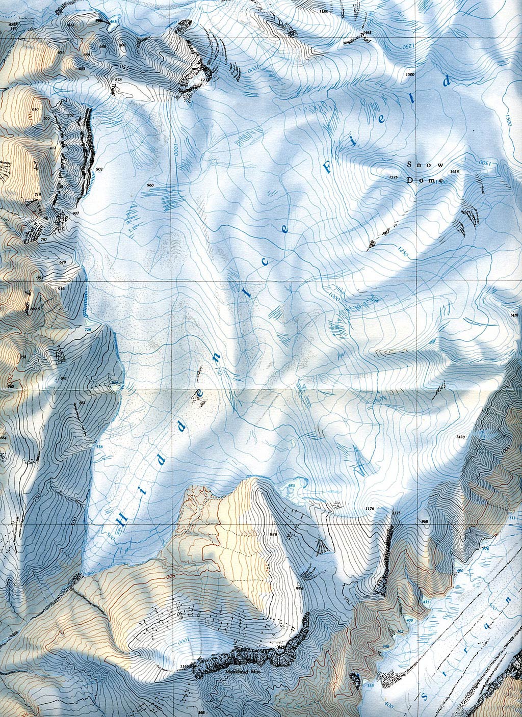 Topographische Karten des Expeditionsgebiets