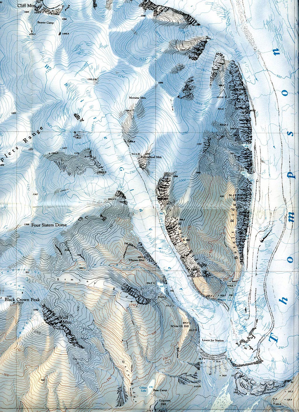 Topographic maps of the expedition area
