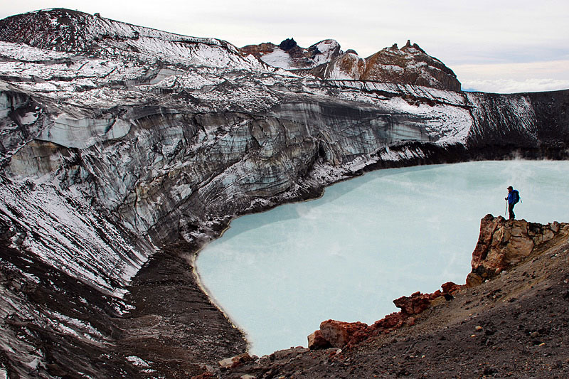 Glaciers on Ruapehu volcano