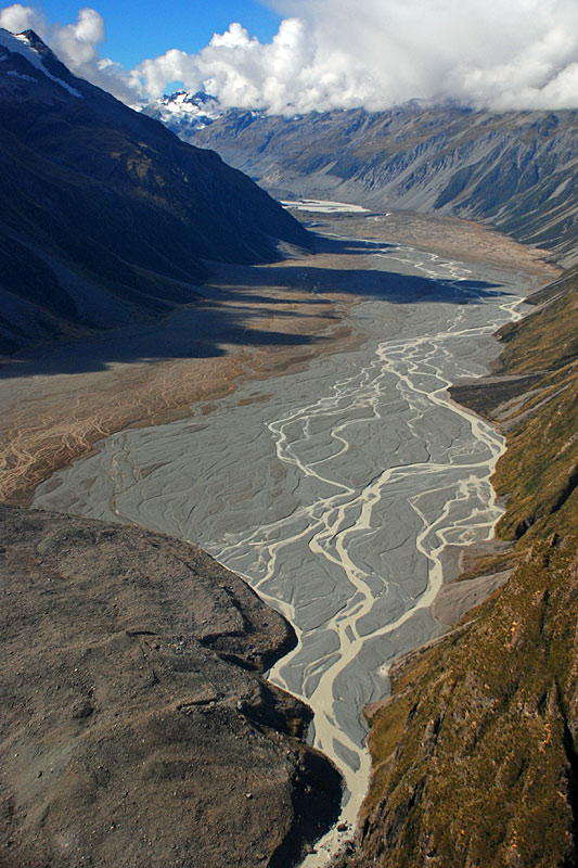Braided rivers and moraines