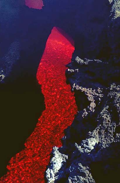 Der Lavastrom vom Sdostkrater, 24. Februar 1999