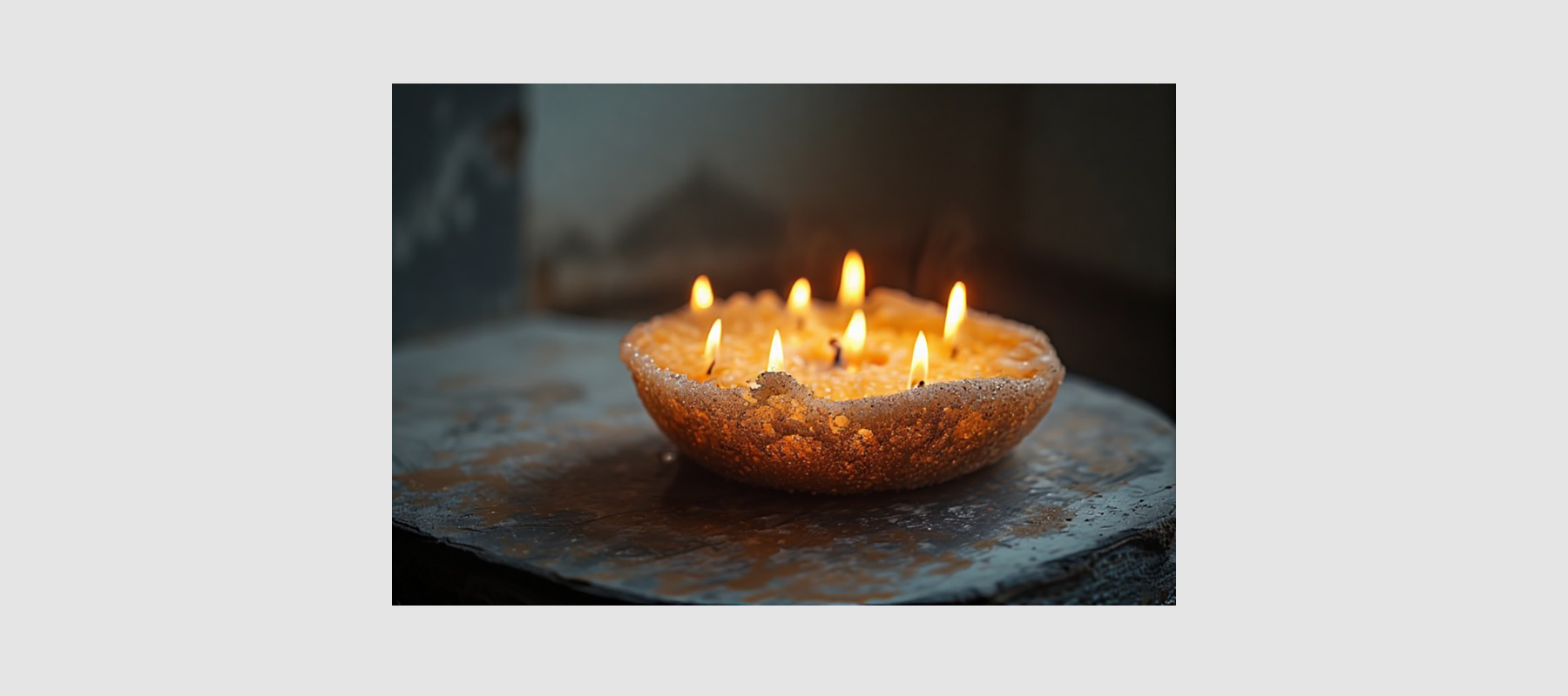 Eine Kerze brennt