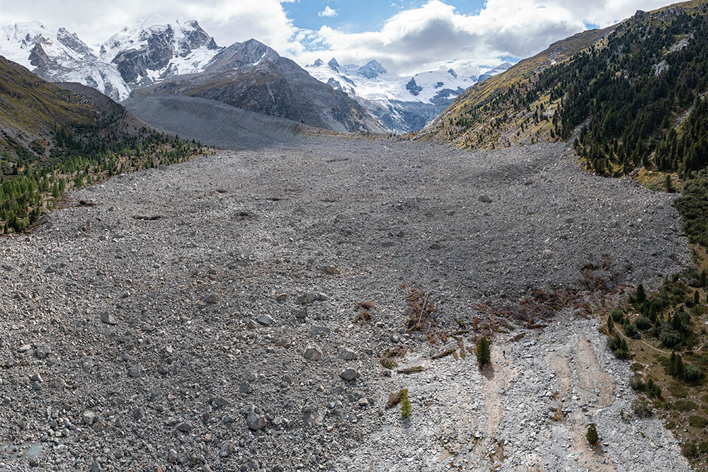 Landslide over Vadret da Tschierva 2024