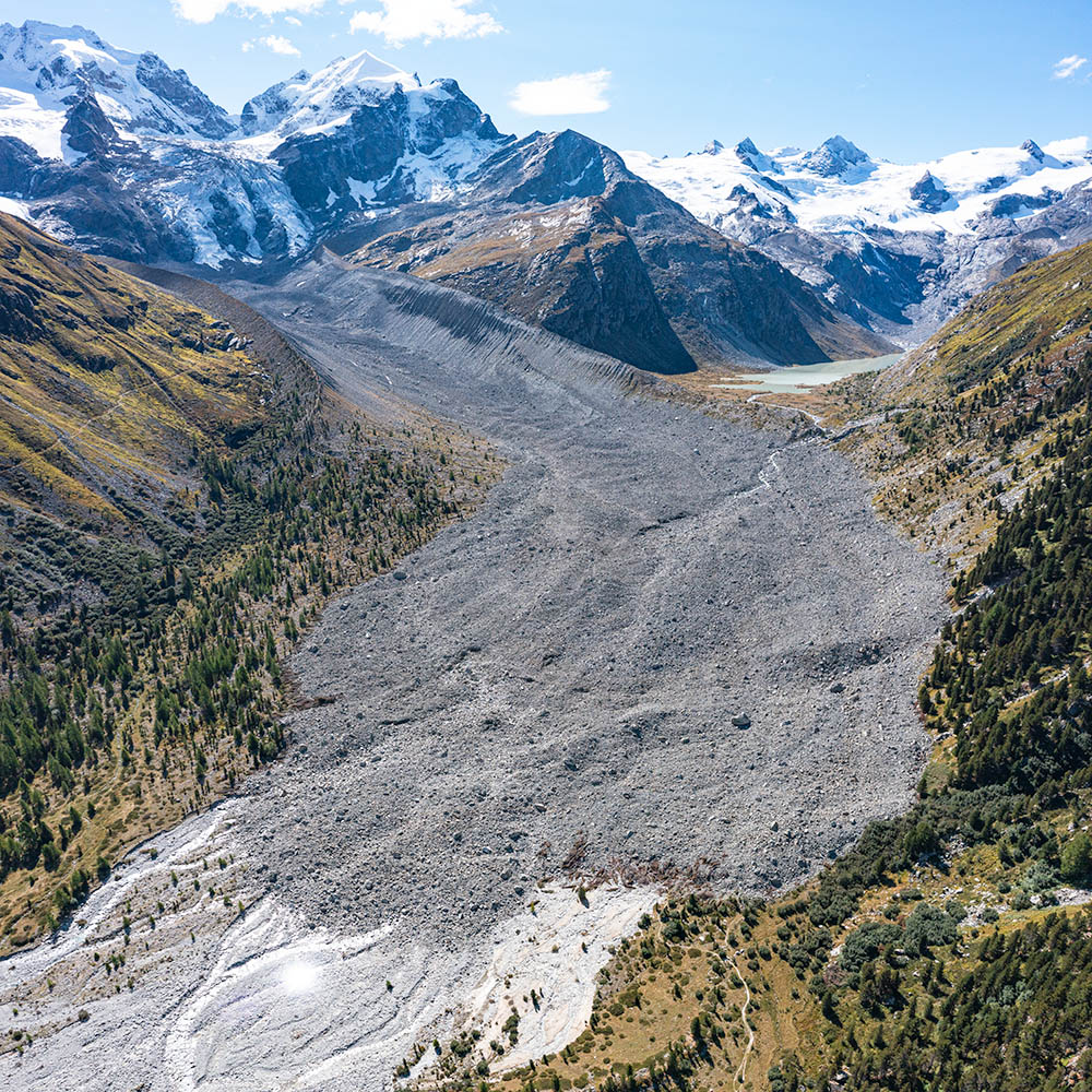 Landslide over Vadret da Tschierva 2024