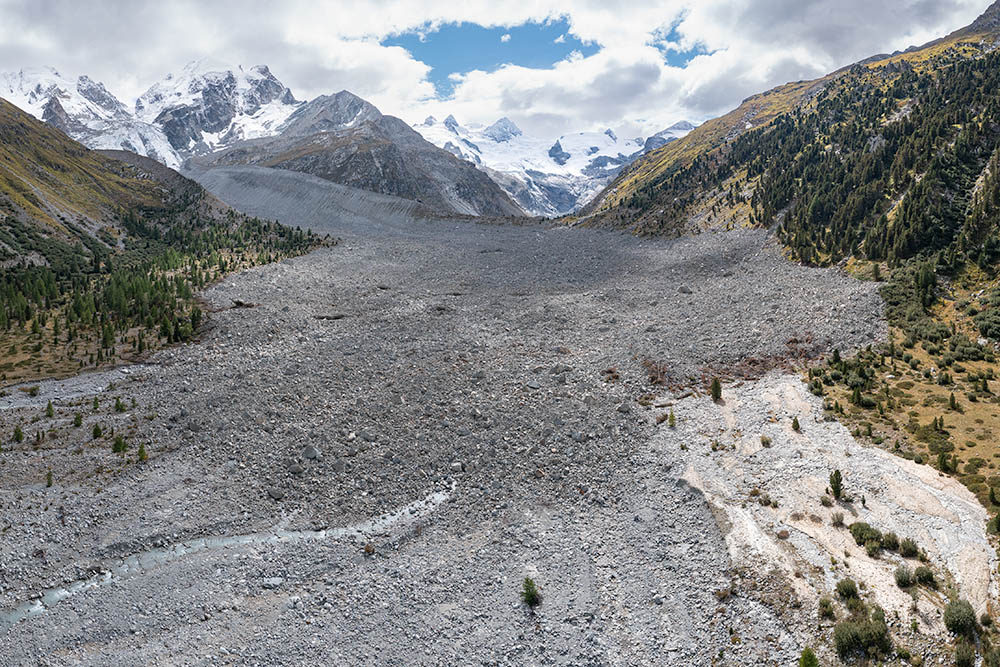 Landslide over Vadret da Tschierva 2024