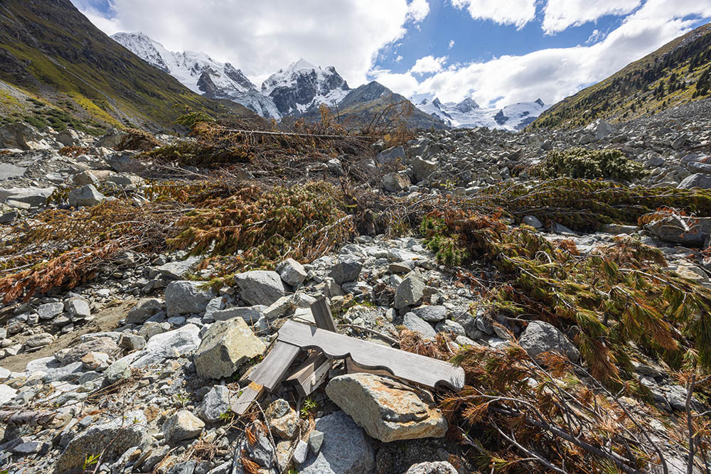 Landslide over Vadret da Tschierva 2024