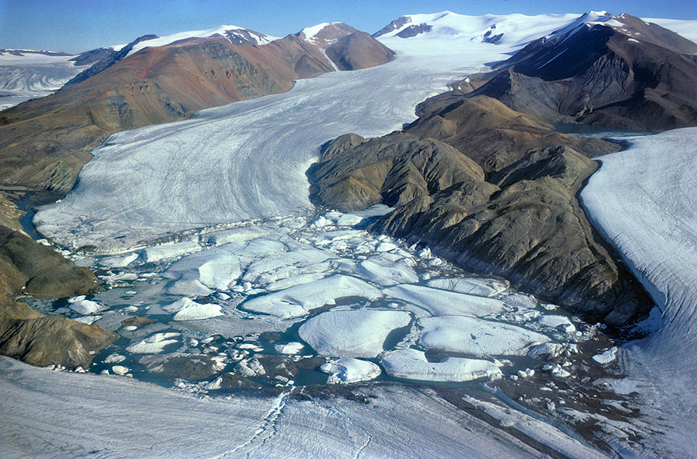 White und Thompson Glacier Wiederholungsaufnahmen 1977-2008-2022