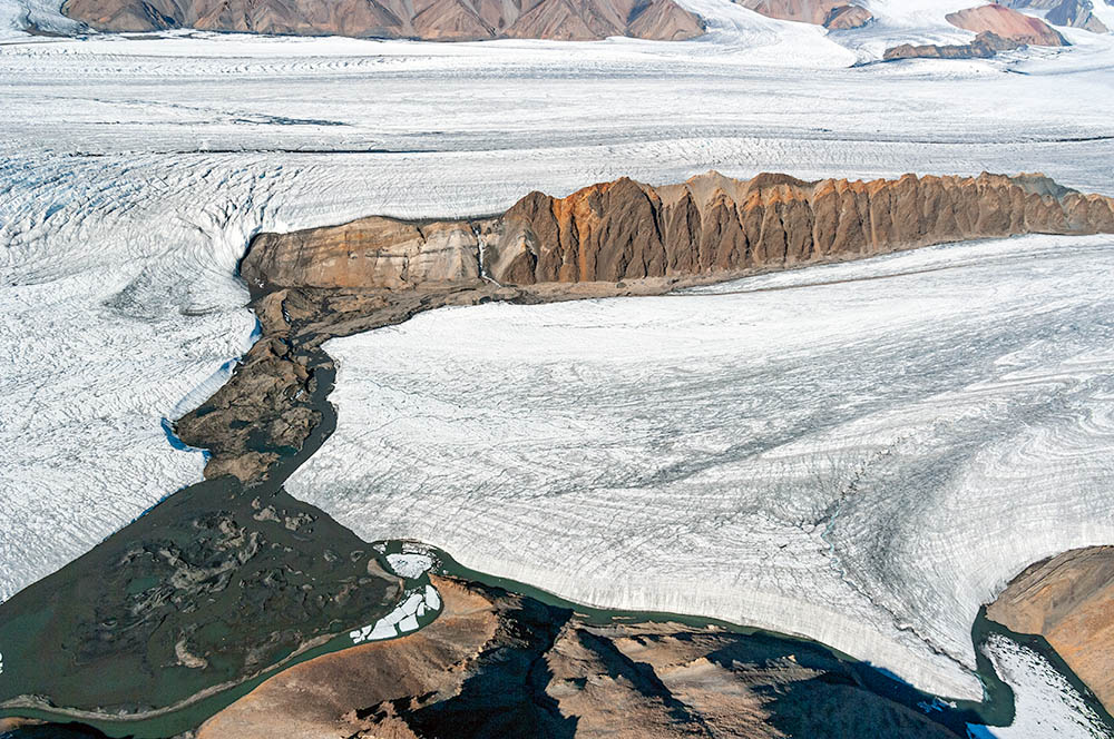 White und Thompson Glacier Wiederholungsaufnahmen 1977-2008-2022