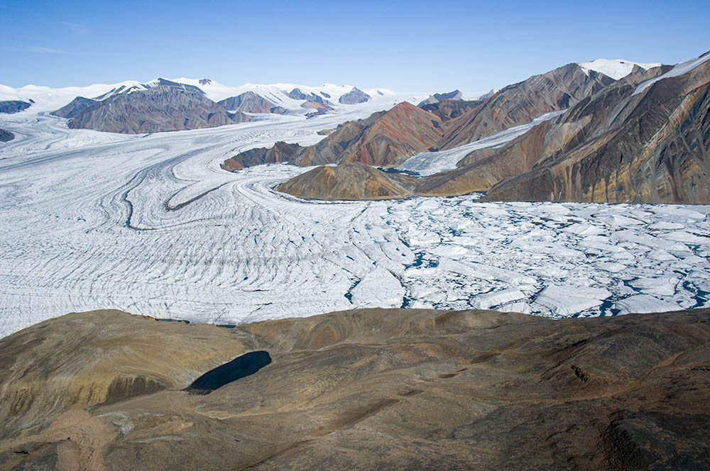 White und Thompson Glacier Wiederholungsaufnahmen 1977-2008-2022