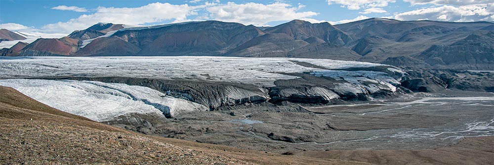 White und Thompson Glacier Wiederholungsaufnahmen 1977-2008-2022