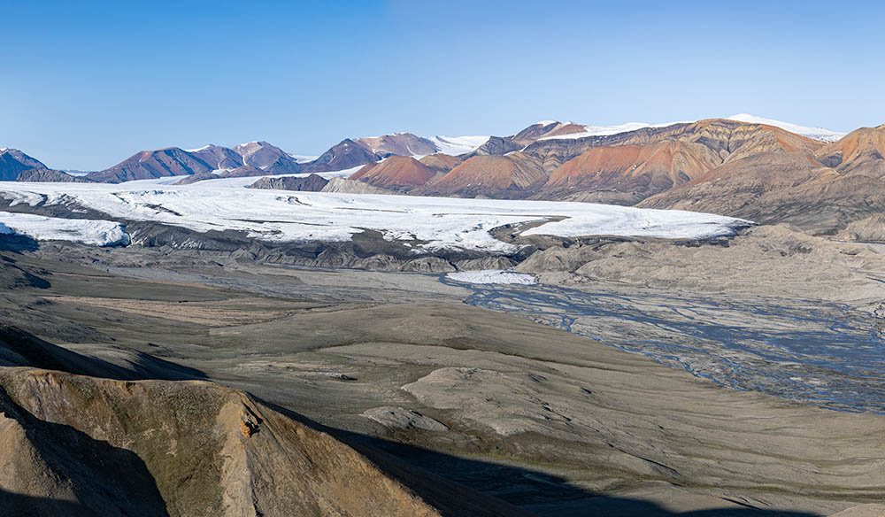 White und Thompson Glacier Wiederholungsaufnahmen 1977-2008-2022